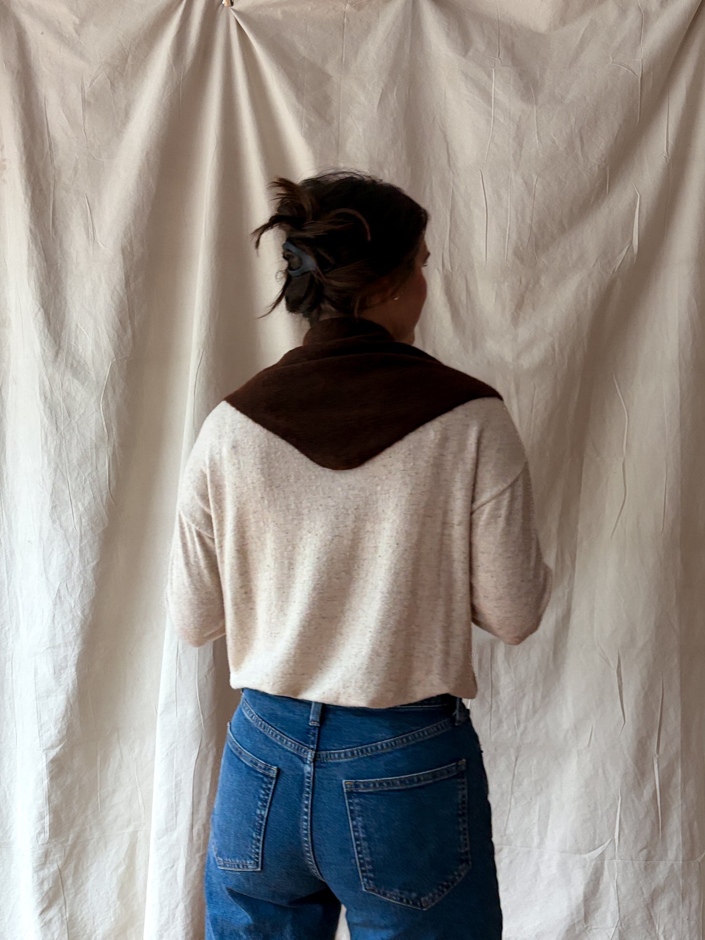 Knit Triangle Scarf - Solid