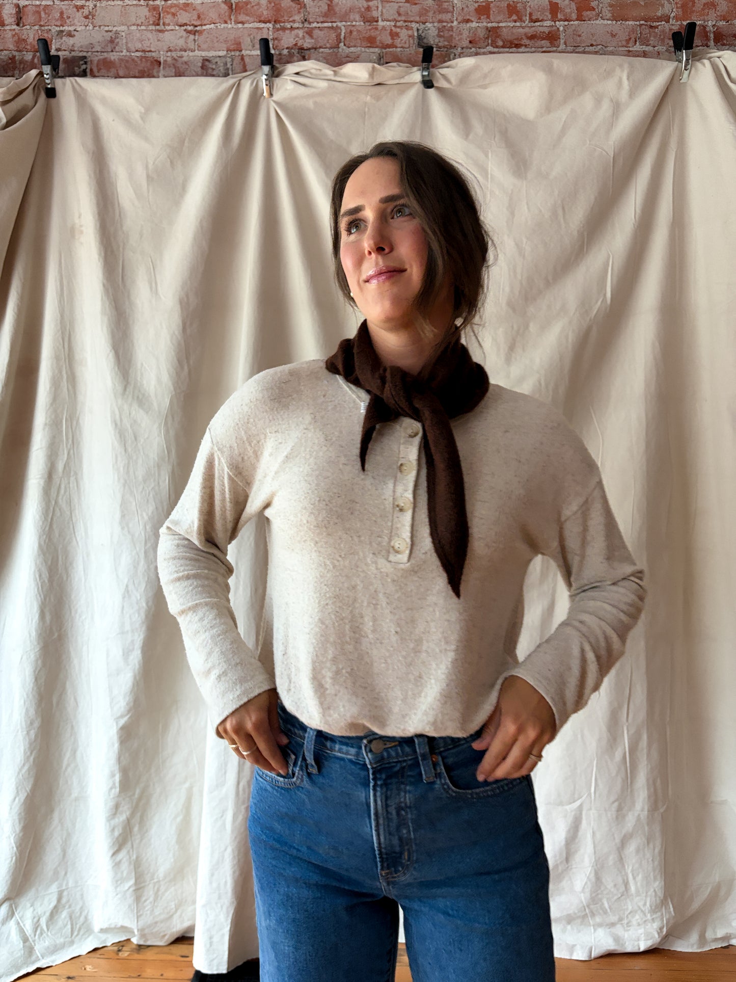 Knit Triangle Scarf - Solid
