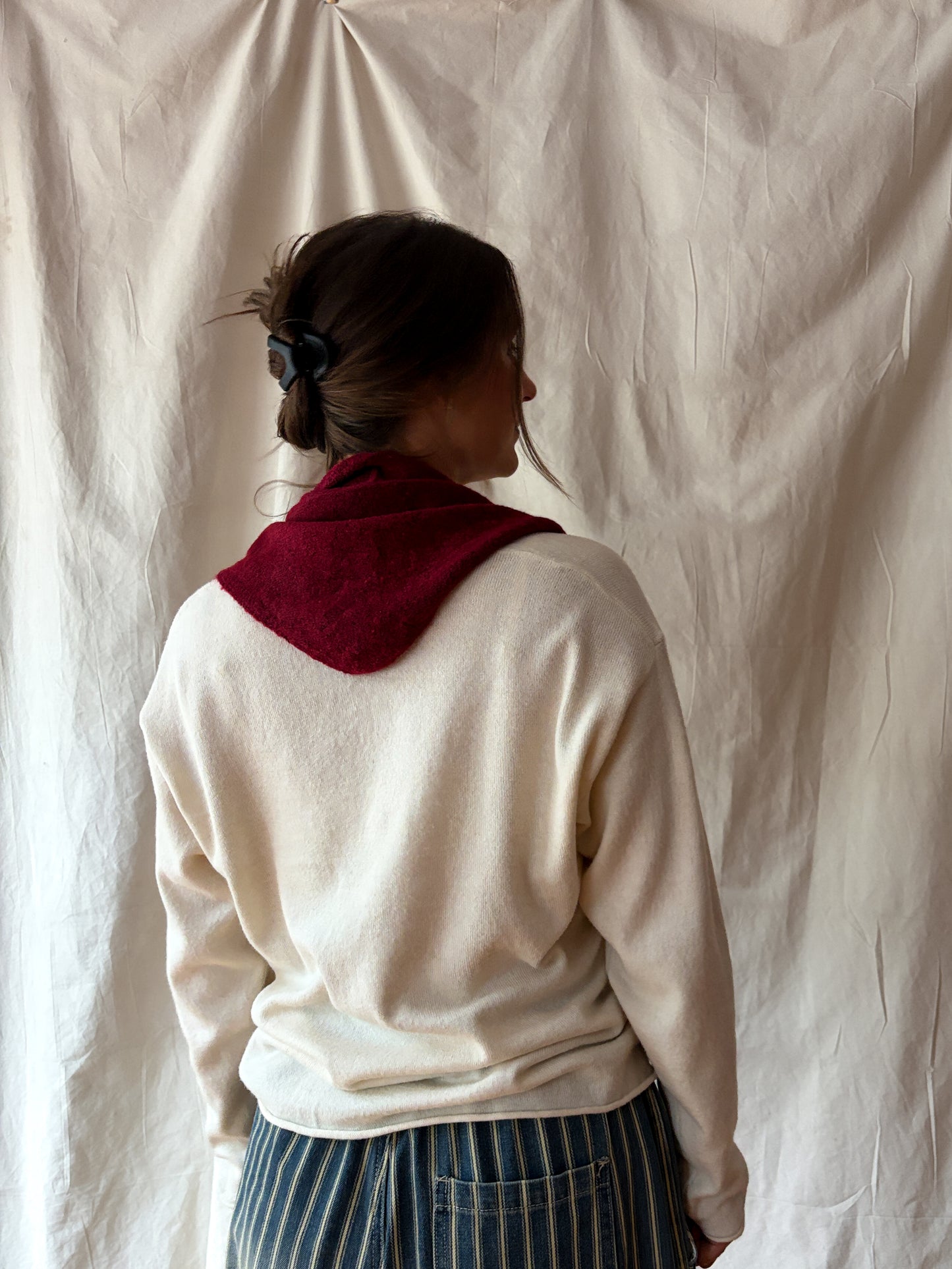 Knit Triangle Scarf - Solid