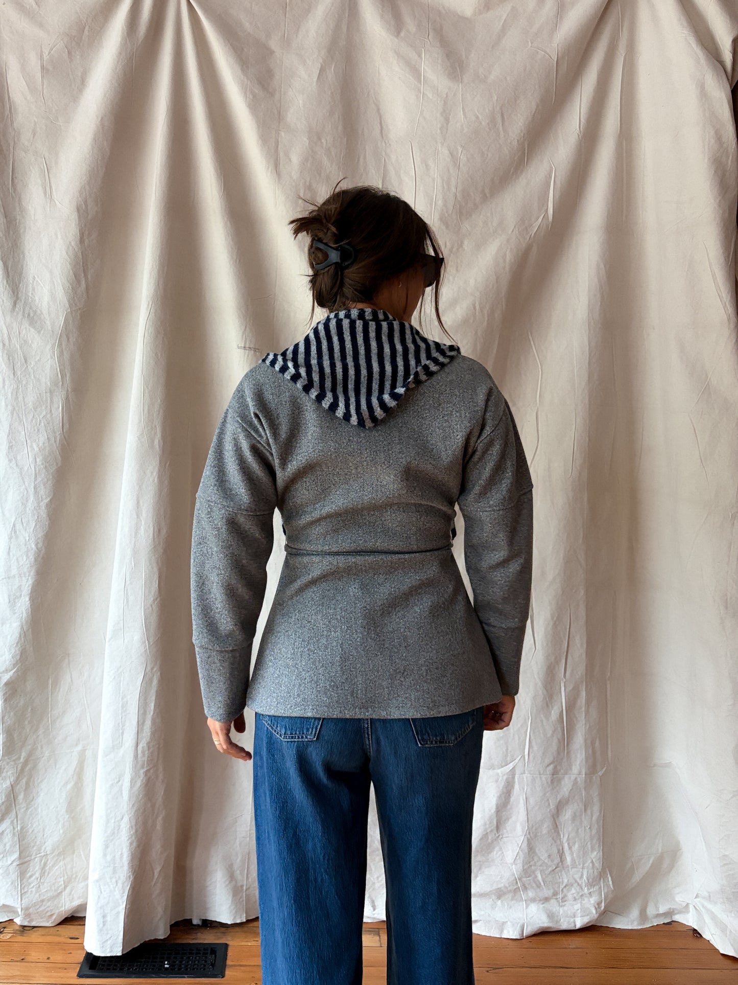 Knit Triangle Scarf - Striped