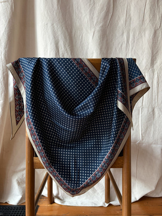 Triangle Tie Scarf - Navy