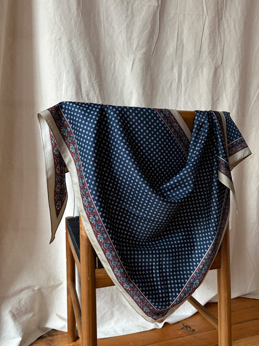 Triangle Tie Scarf - Navy