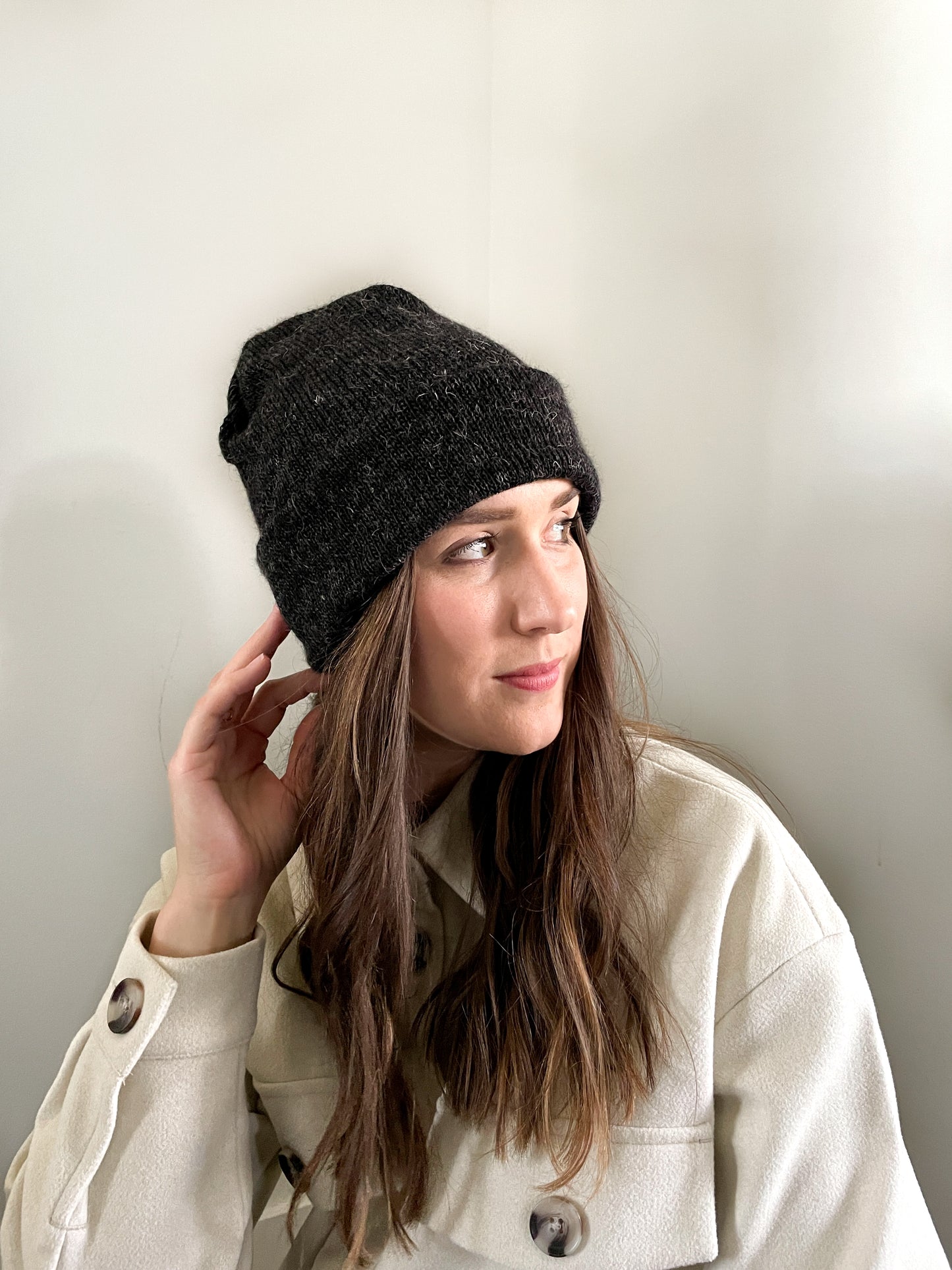 American Mohair Beanie - Black