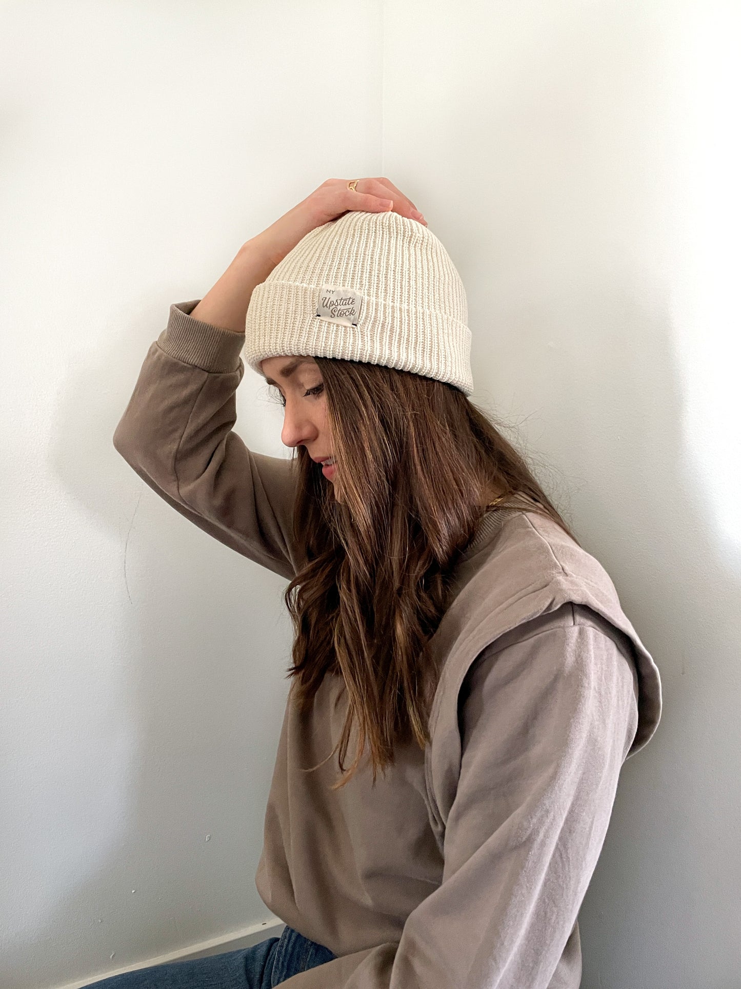 Recycled Cotton Watchcap - Ecru